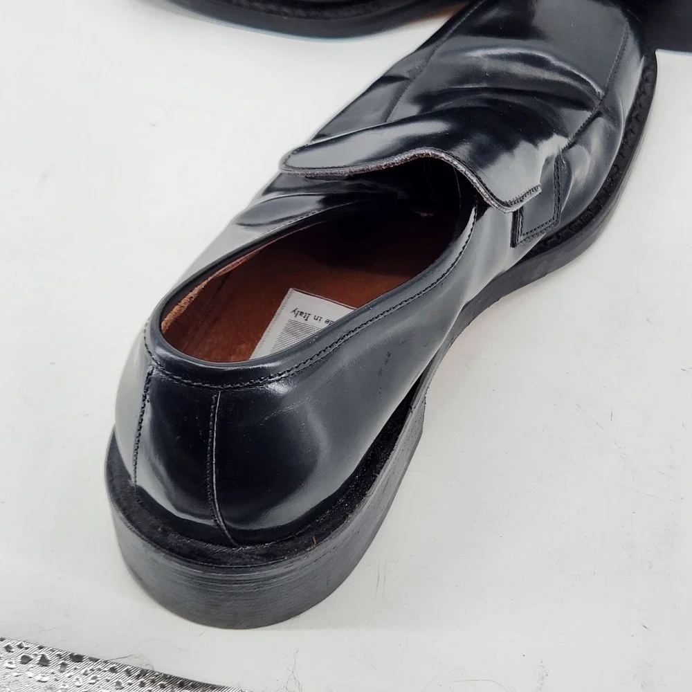 Senso Loafers Mens EU 43‎ US 10 Black Patent Leather Slip On Shoes Italy